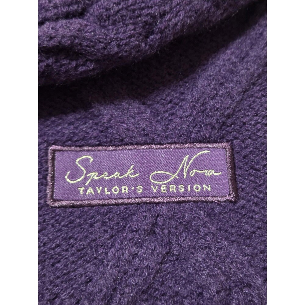 Taylor Swift Speak Now Taylor's Version Purple Cable Knit Cardigan Stars XL/2XL - Picture 9 of 10